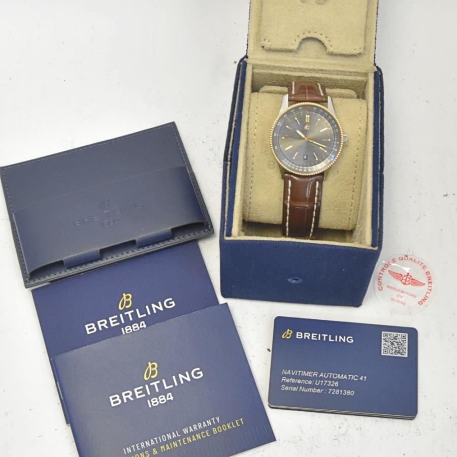 ブライトリング 値下 BREITLING U17326 ナビタイマー1 デイト K18RG 