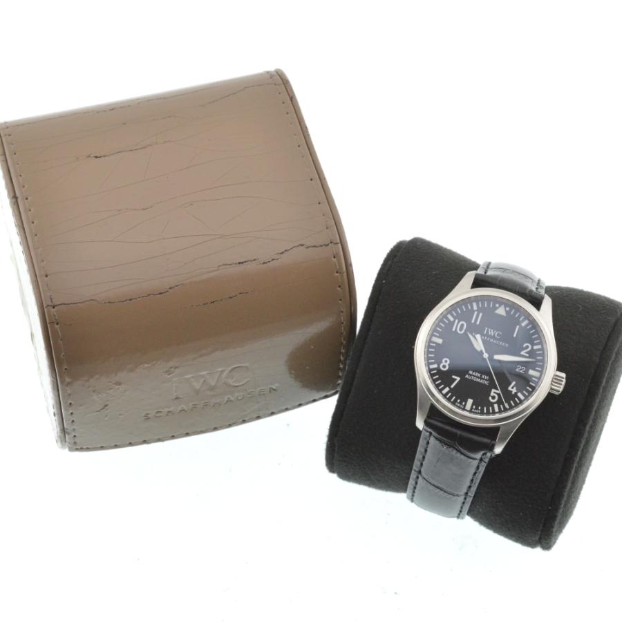 メンズ IWCマーク16黒文字盤 自動巻き デイト IW325501