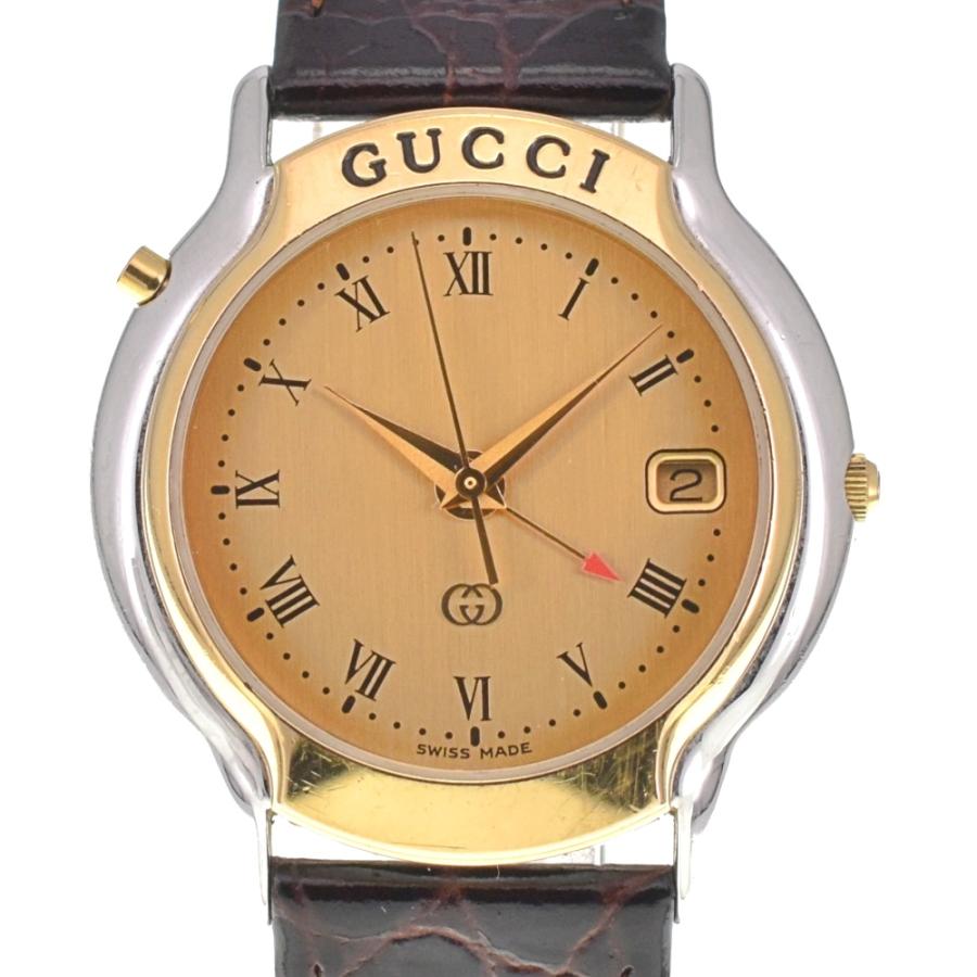 GUCCI（グッチ） GUCCI 8200M GMT デイト クォーツ メンズ 美品 O 