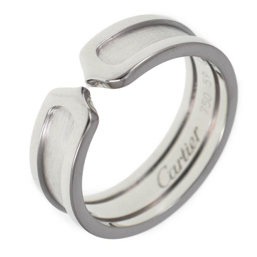 CARTIER カルティエ C2 ラージ k18 Cartier（カルティエ） C2 ラージ K18YG #46 オープンリング 梨地