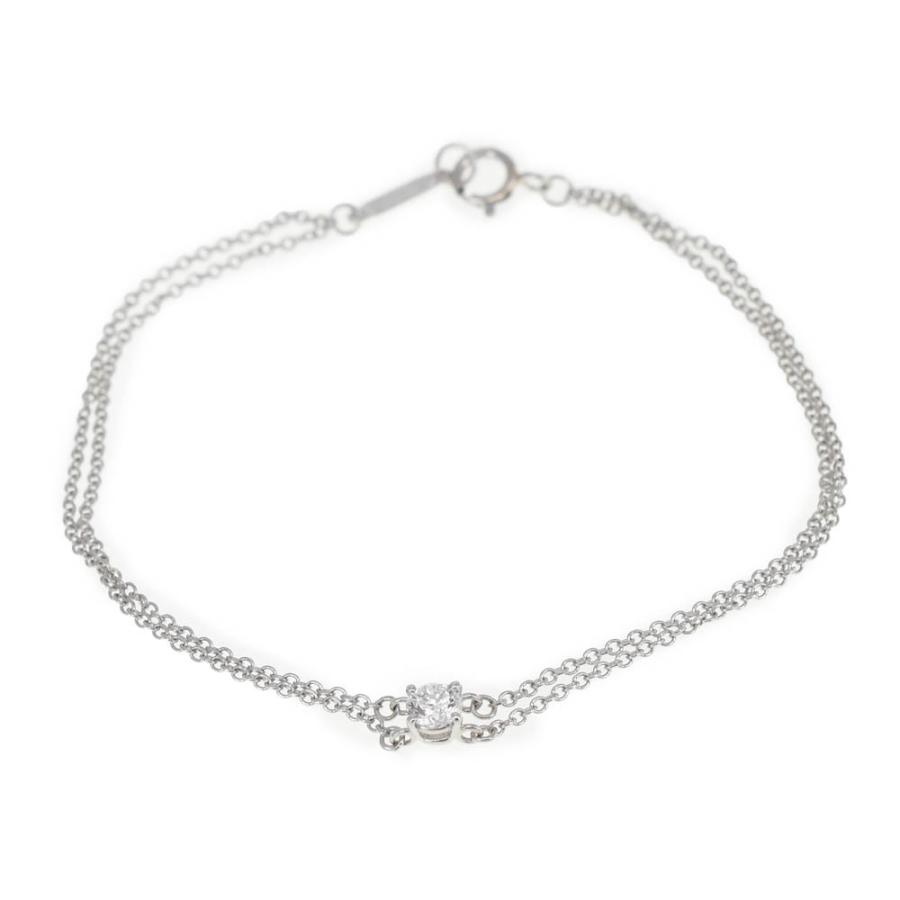 1日限定特別価格！ ティファニーソルティアダイヤモンドブレスレット TIFFANY&Co. ティファニー ソリティア ブレスレット Pt950