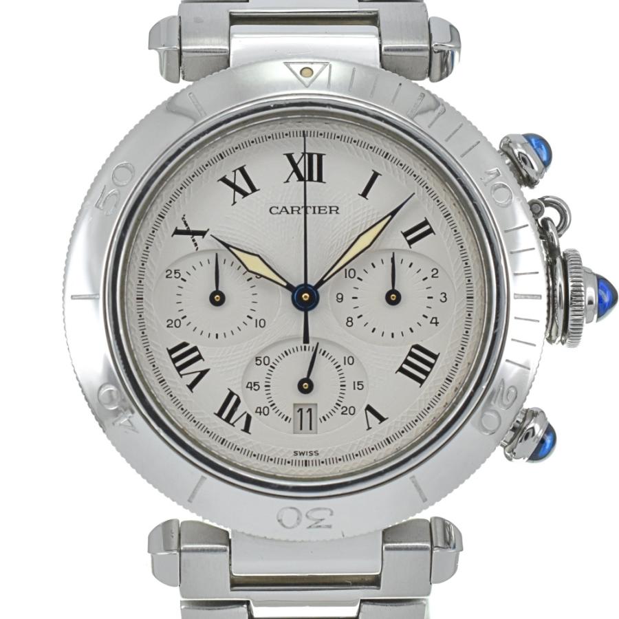 良品 SEIKO クロノグラフ デイト シルバー メンズ 腕時計 1389 SEIKO