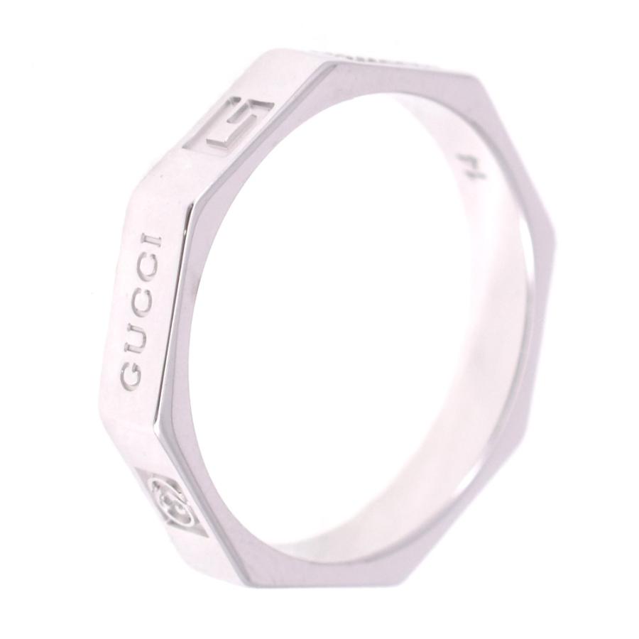 GUCCI（グッチ） オクタゴン リング サイズ54/JP14 K18WG メンズ 箱