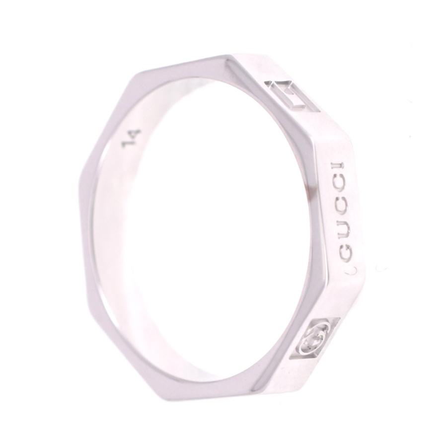 GUCCI（グッチ） オクタゴン リング サイズ54/JP14 K18WG メンズ 箱