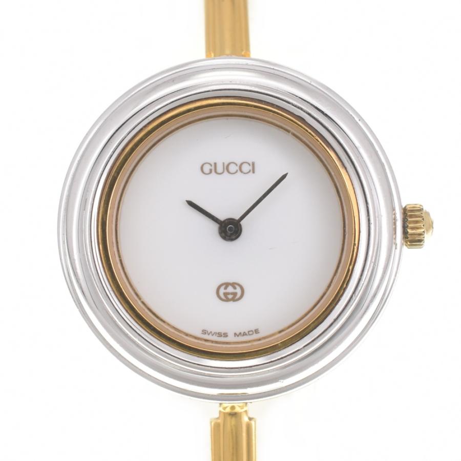 稼働　GUCCI グッチ　チェンジベゼル GUCCI（グッチ） GUCCI 1100-L チェンジベゼル GP クォーツ レディース