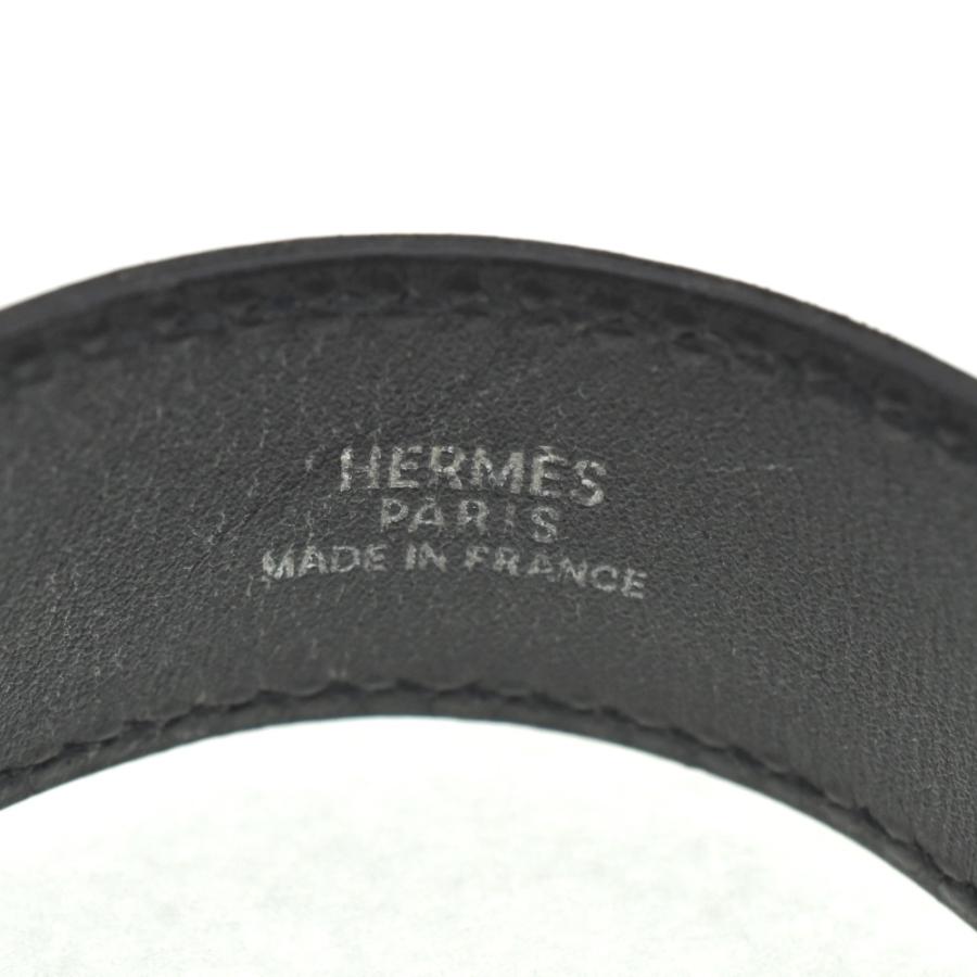 HERMES（エルメス） アルテミス ブレスレット レザー メタル ブラック