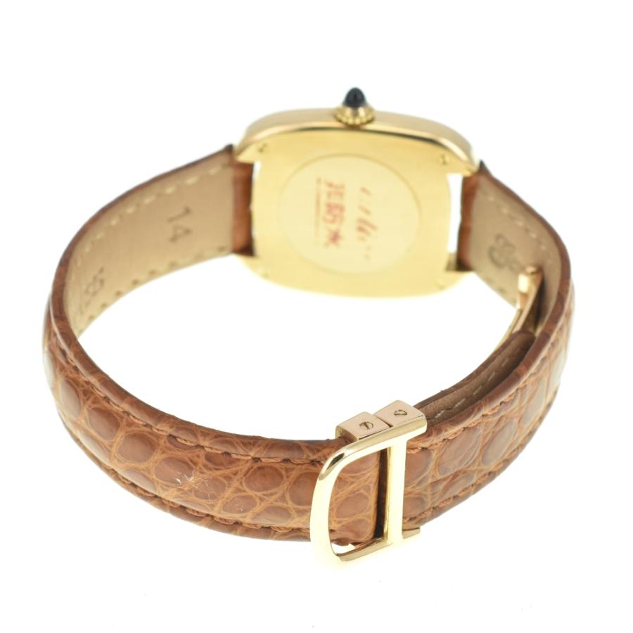 Cartier(カルティエ) 腕時計 ゴンドーロSM レディース K18YG/アンティーク/クロコダイルベルト/要OH 白 Cartier】カルティエ『ゴンドーロ SM』レディース 手巻き 3ヶ月保証
