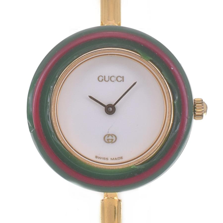 GUCCI グッチ 11/12 チェンジベゼル GP クォーツ レディース 内