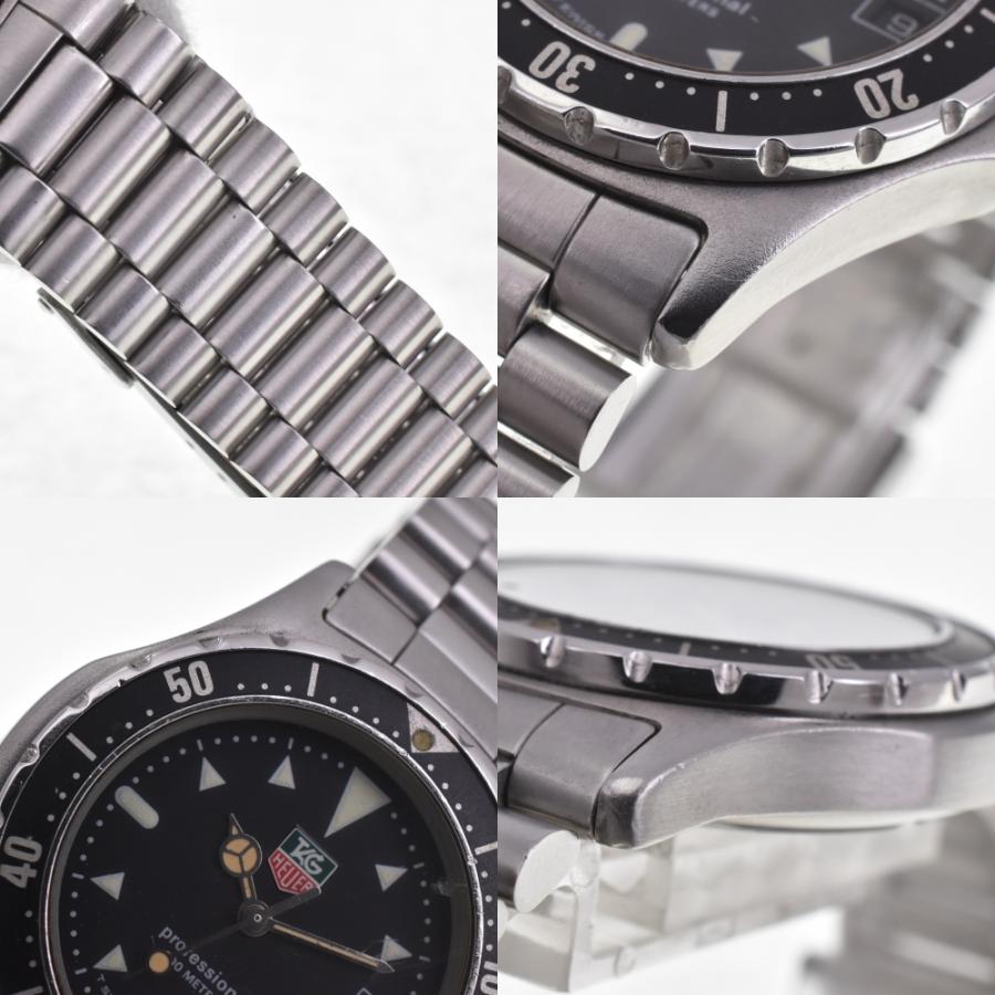 稼働品 TAG HEUER タグホイヤー 2000 973.013 ブラック 希少】腕時計 メンズ タグホイヤー TAG HEUER プロフェッショナル 2000
