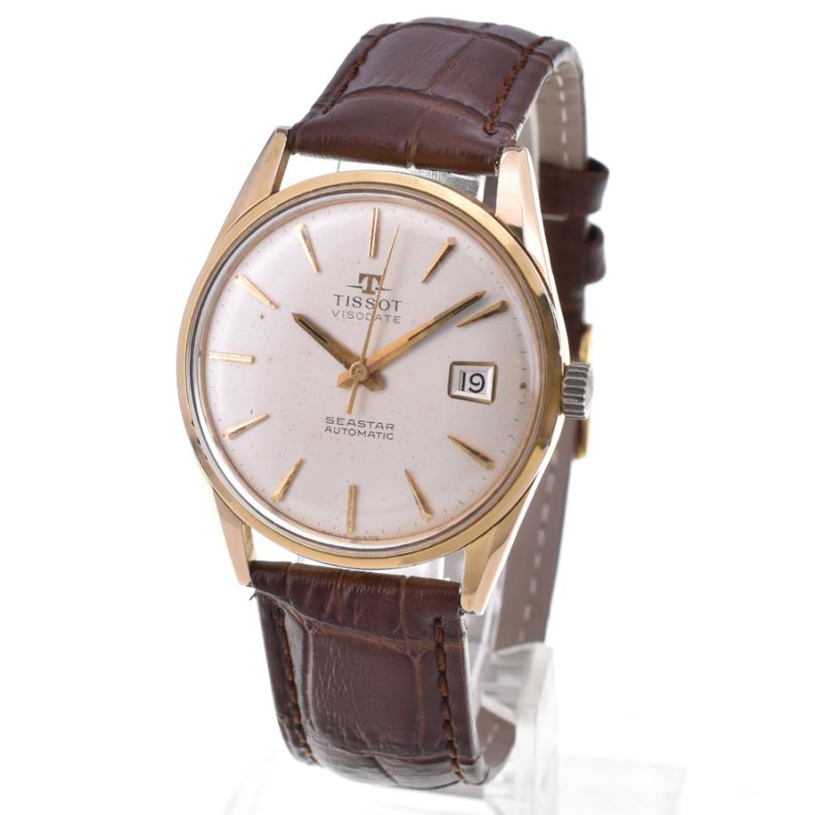 TISSOT（ティソ） 値下 ヴィンテージ シースター デイト GP/レザー