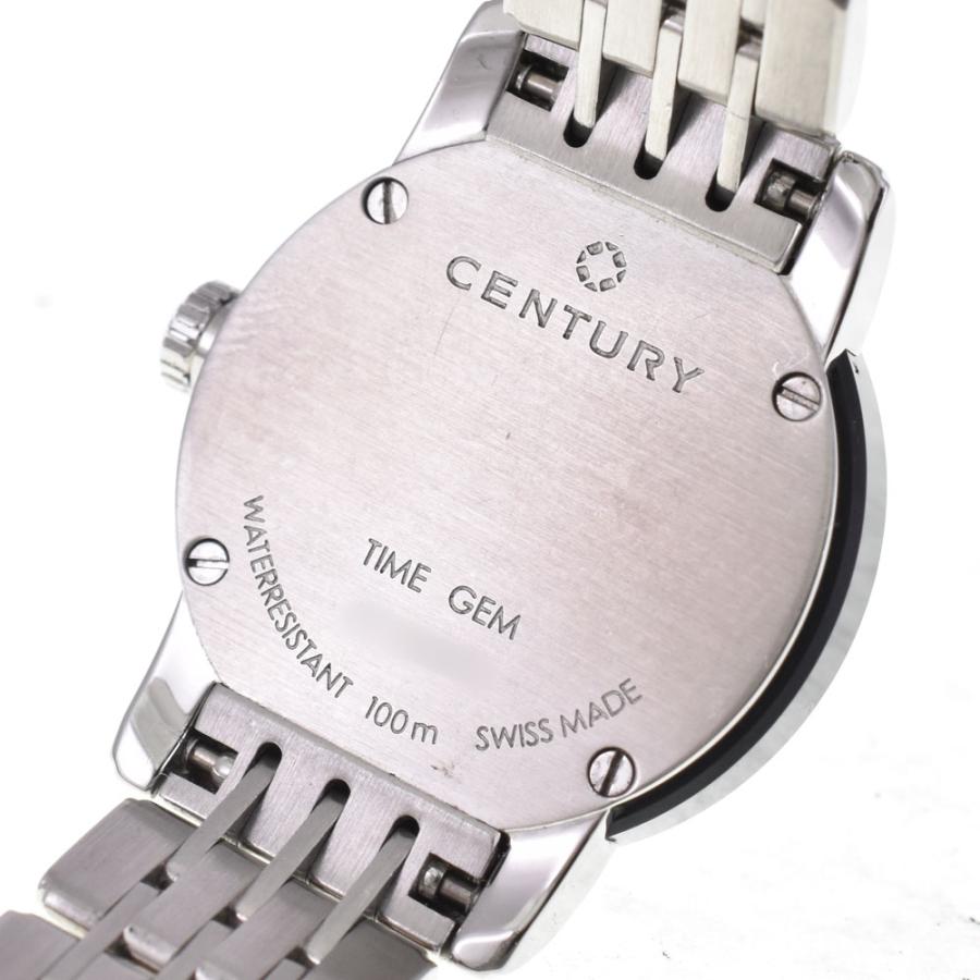 値下 センチュリー CENTURY タイムジェム 6P ダイヤモンド クォーツ レディース 美品 A#143347の画像
