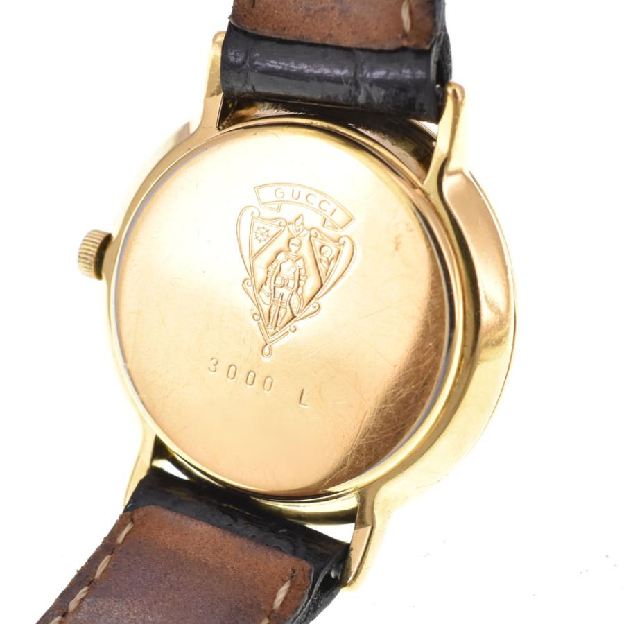 GUCCI（グッチ） GUCCI 3000L GP/レザー クォーツ レディース R#143628