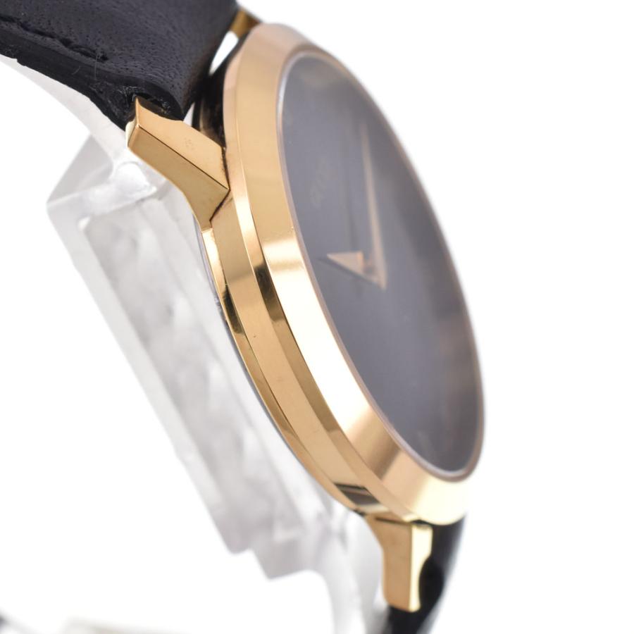 GUCCI（グッチ） GUCCI 2200M GP/レザー ブラックダイヤル クォーツ