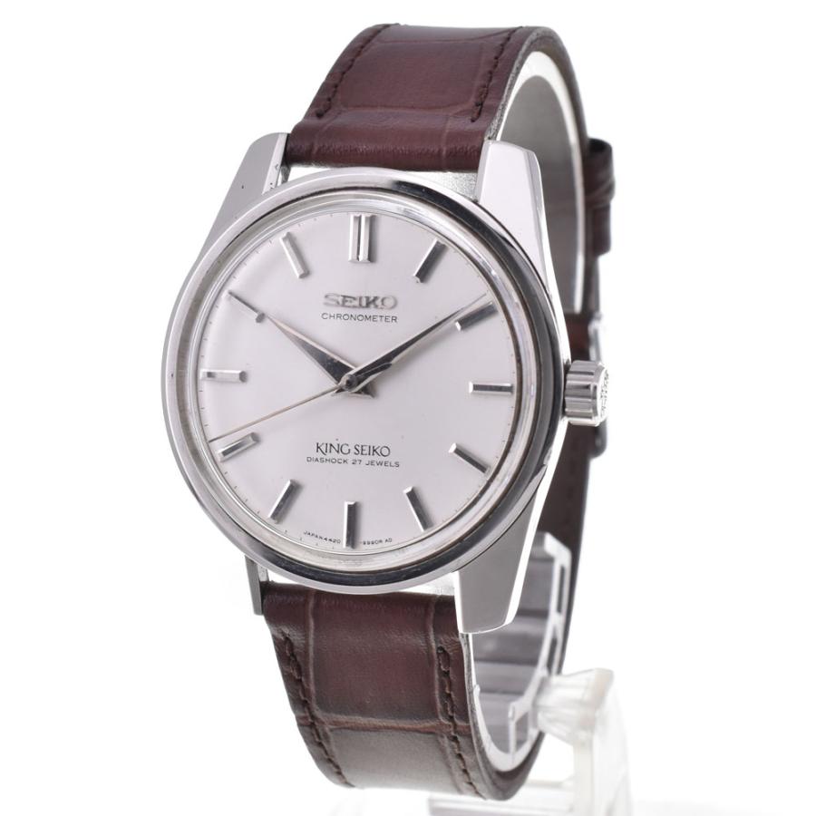 値下 セイコー SEIKO 4420-9990 キングセイコー クロノメーター 獅子メダリオン 手巻き メンズ A#144165の画像