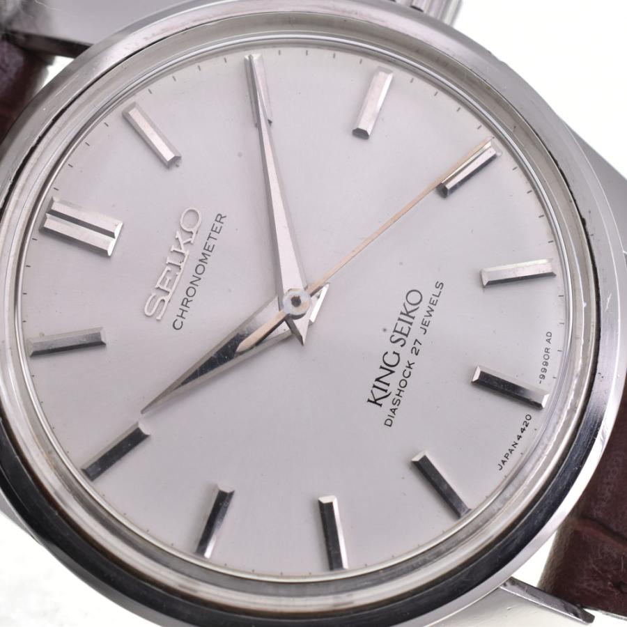 値下 セイコー SEIKO 4420-9990 キングセイコー クロノメーター 獅子メダリオン 手巻き メンズ A#144165の画像