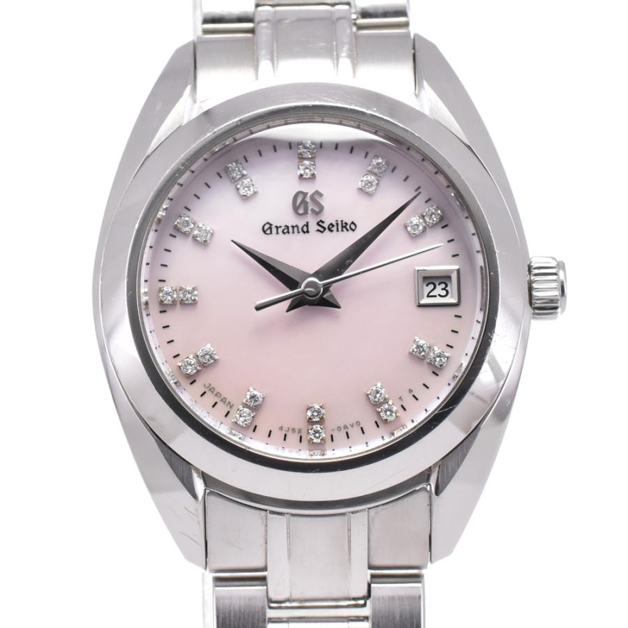 SEIKO セイコー グランドセイコー 22Pダイヤモンド ピンクシェル STGF277 4J52-0AC0 【磨き済/電池交換済】【中古】 腕時計 レディース ステンレススチール/40085 SEIKO（セイコー） グランドセイコー 22Pダイヤモンド ピンクシェル