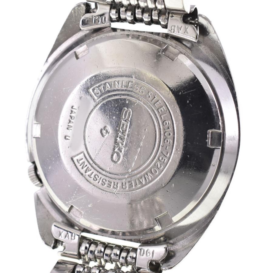 【稼働品】SEIKO 5 ACTUS 6106-7520 自動巻シルバー文字盤 セイコー SEIKO 5ACTUS アクタス SS 6106-7520 自動巻式 ライトブルー