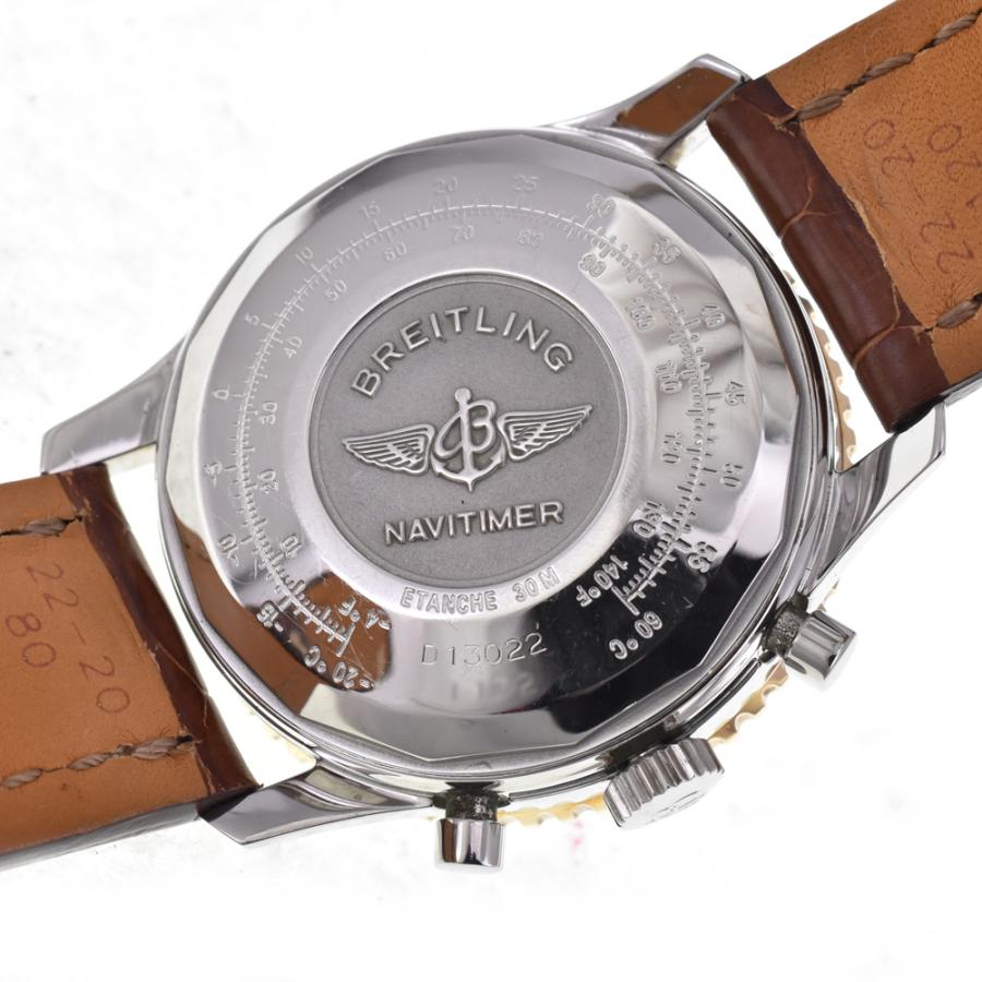 ブライトリング（BREITLING） BREITLING D13022 オールドナビタイマー K18YG ベゼル 自動巻き メンズ 良品 箱 ...