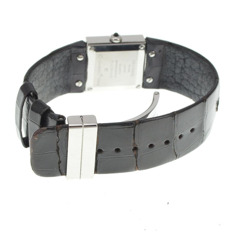 CHANEL マトラッセ 腕時計 文字盤黒 稼働 コマあり CHANEL（シャネル） CHANEL H0116 マトラッセ SS/レザー クォーツ