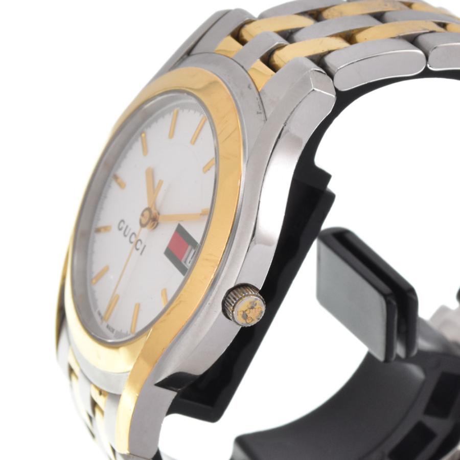 GUCCI（グッチ） GUCCI 5500M デイト SS/GP クォーツ メンズ N#145555