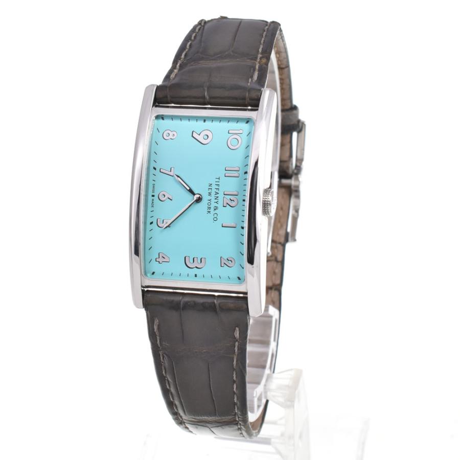 TIFFANY&amp;CO ティファニーアンドコー/イーストウェストQZ/レザーベルト/366*****/Aランク/92【中古】 TIFFANY&CO ティファニーアンドコー/イーストウェストQZ/レザーベルト