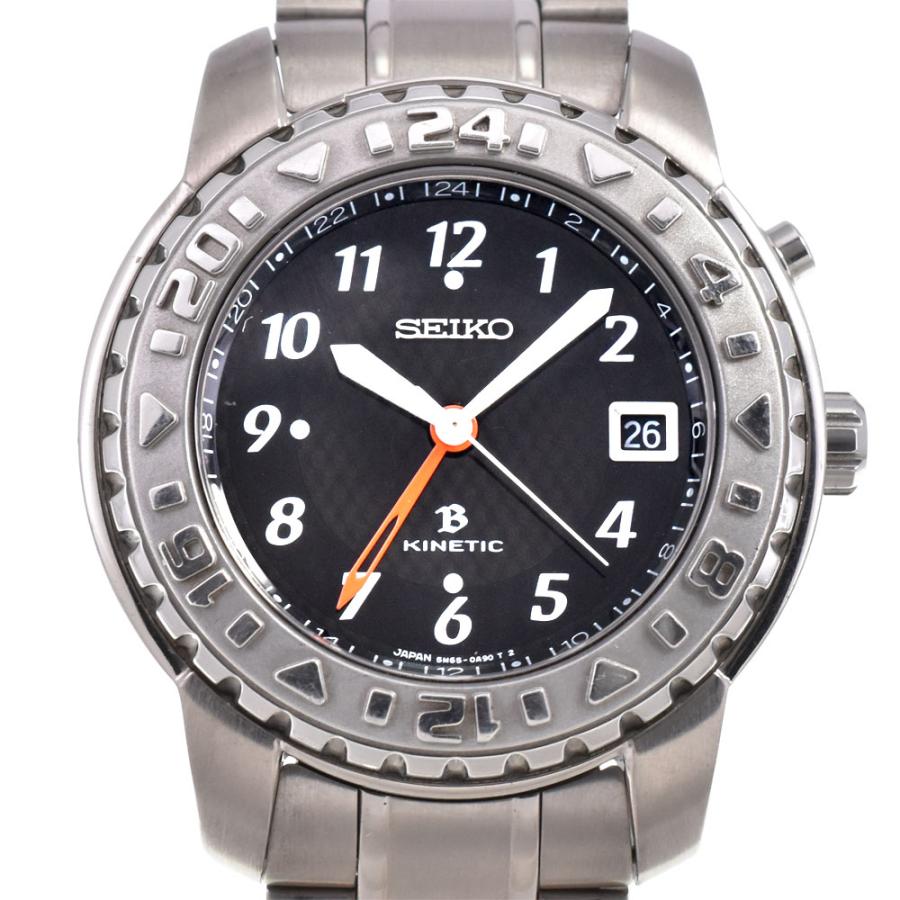 SEIKO（セイコー） SEIKO 5M65-0A80 キネティック デイト ブラック 