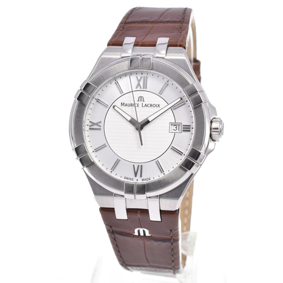 モーリスラクロア MAURICE LACROIX AI1008-SS001-130 アイコン デイト クォーツ メンズ 美品 A#146489の画像