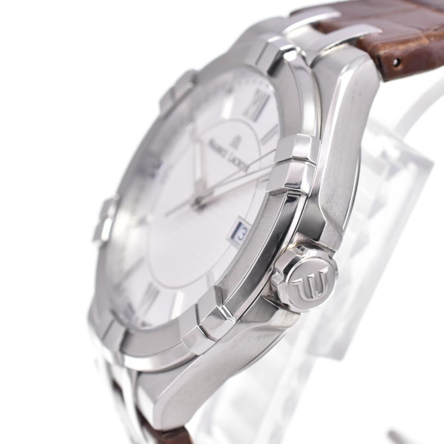モーリスラクロア MAURICE LACROIX AI1008-SS001-130 アイコン デイト クォーツ メンズ 美品 A#146489の画像