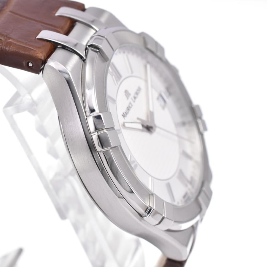 モーリスラクロア MAURICE LACROIX AI1008-SS001-130 アイコン デイト クォーツ メンズ 美品 A#146489の画像