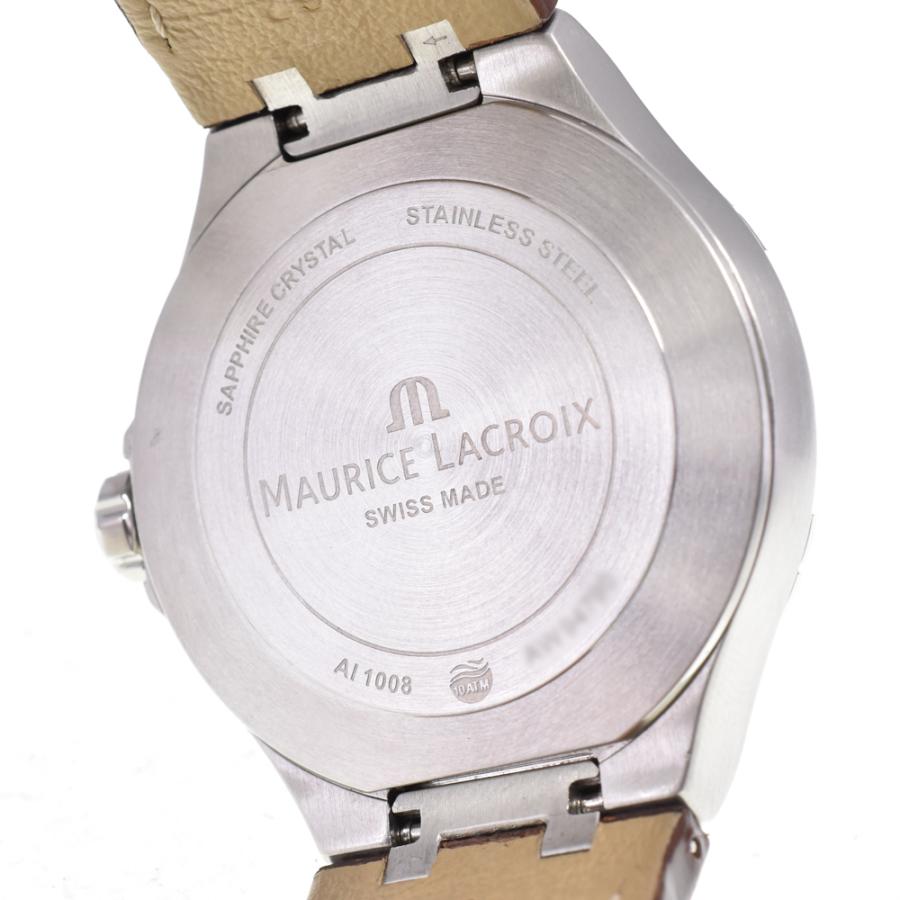 モーリスラクロア MAURICE LACROIX AI1008-SS001-130 アイコン デイト クォーツ メンズ 美品 A#146489の画像