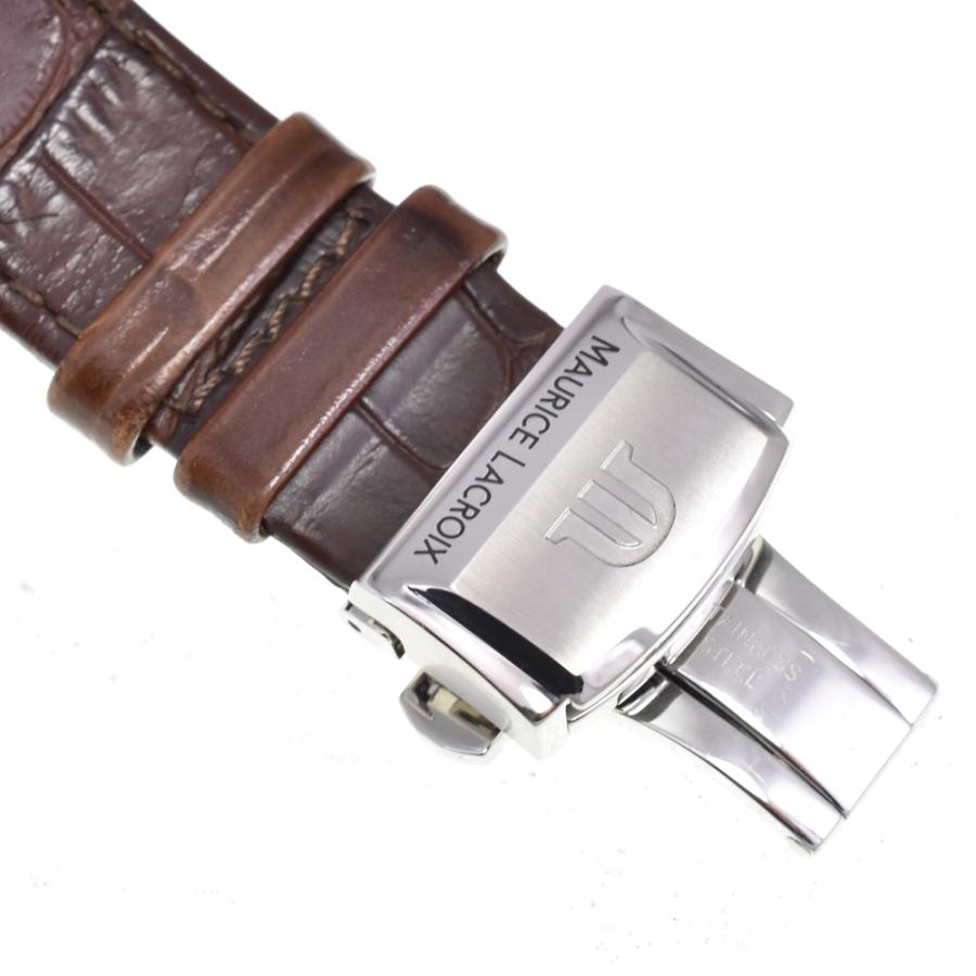 モーリスラクロア MAURICE LACROIX AI1008-SS001-130 アイコン デイト クォーツ メンズ 美品 A#146489の画像