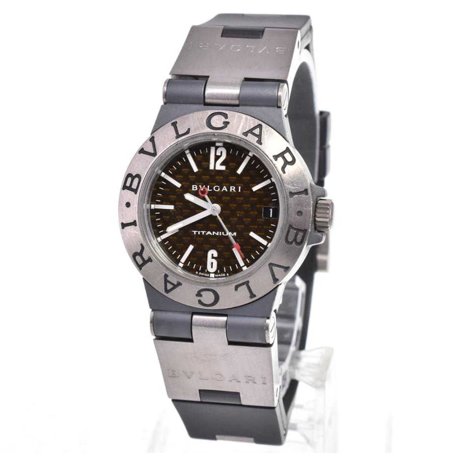 ブルガリ BVLGARI TI32TA ディアゴノ チタニウム デイト クォーツ ユニセックス A#146534の画像