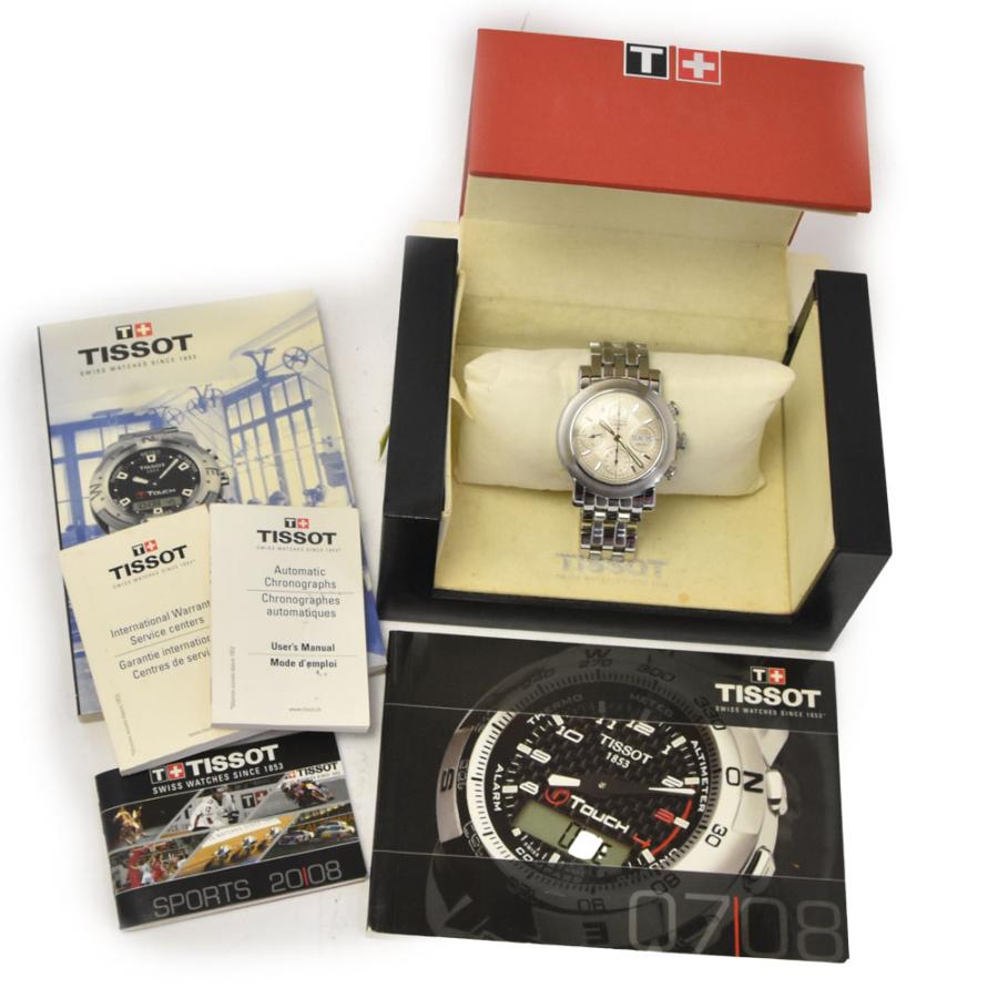 ティソ TISSOT T166/266 Tロード クロノグラフ デイデイト 自動巻き メンズ 良品 内箱付き A#146554の画像