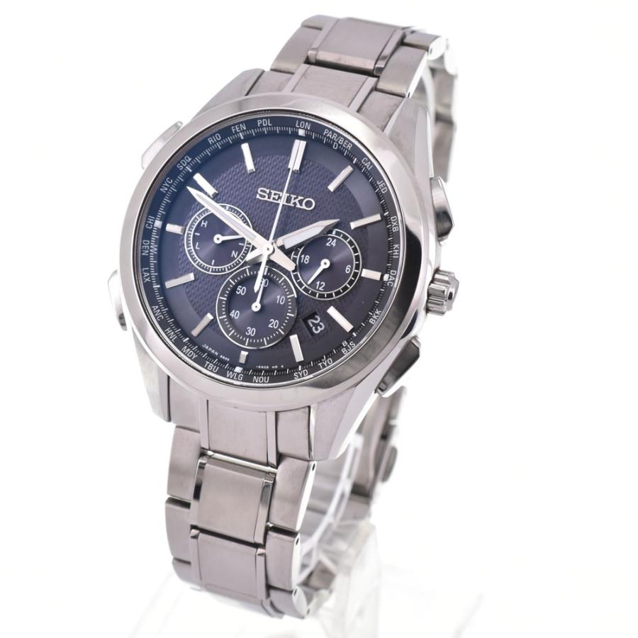 セイコー SEIKO 8B92-0AA0 ブライツ クロノグラフ ソーラー電波 メンズ 良品 箱・保証書付き A#146568の画像