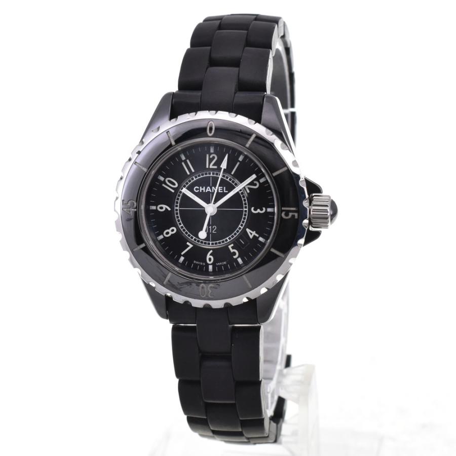 シャネル CHANEL H0681 J12 セラミック/ラバー クォーツ レディース 良品 A#146576の画像