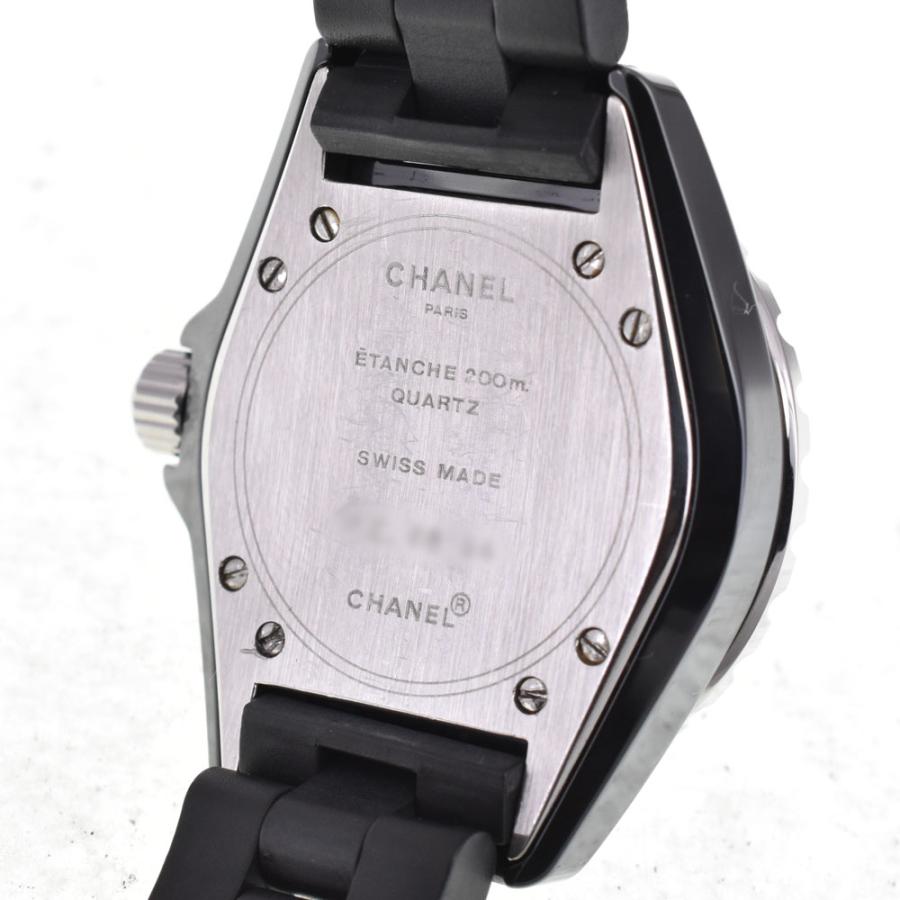シャネル CHANEL H0681 J12 セラミック/ラバー クォーツ レディース 良品 A#146576の画像
