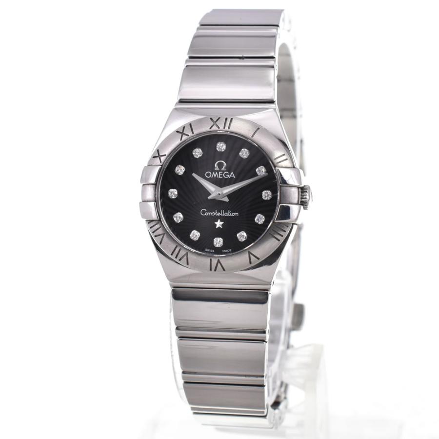 オメガ OMEGA 123.10.24.60.51.002 コンステレーション ポリッシュ 12P ダイヤモンド クォーツ レディース 良品 A#146611の画像