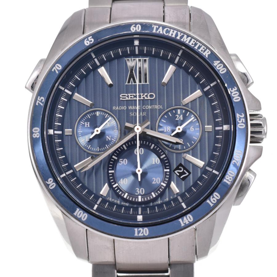 セイコーソーラークロノグラフ腕時計Seiko Solar 8B82-0AL0 SEIKO（セイコー） SEIKO 8B82-0AL0 ブライツ クロノグラフ ブルー
