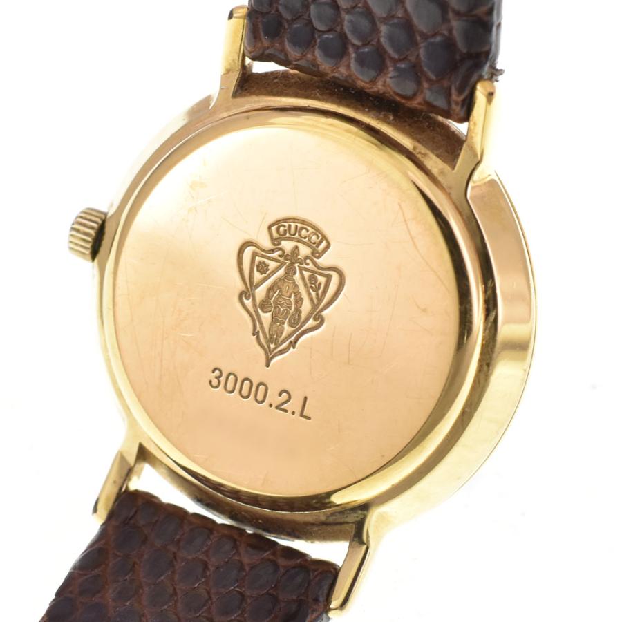 GUCCI（グッチ） GUCCI 3000.2.L GP/レザー ゴールド クォーツ