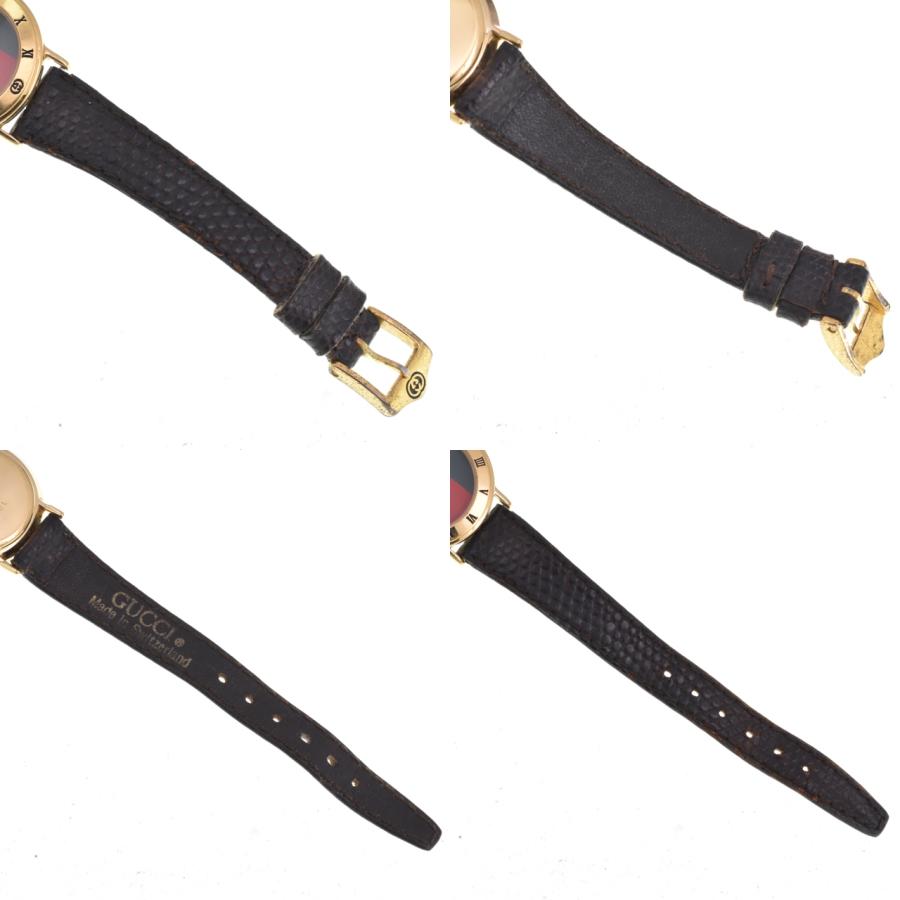 GUCCI(グッチ) 腕時計 3000L レディース 型押し加工 グリーン×レッド GUCCI（グッチ） GUCCI 3000L GP レッド/グリーン クォーツ レディース