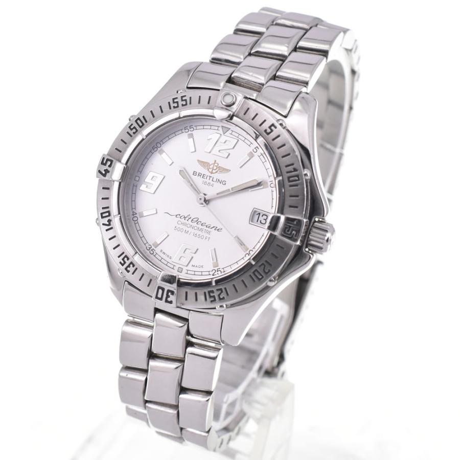 ブライトリング BREITLING A57350 コルトオーシャン クォーツ レディース 良品 保証書付き C#147008の画像