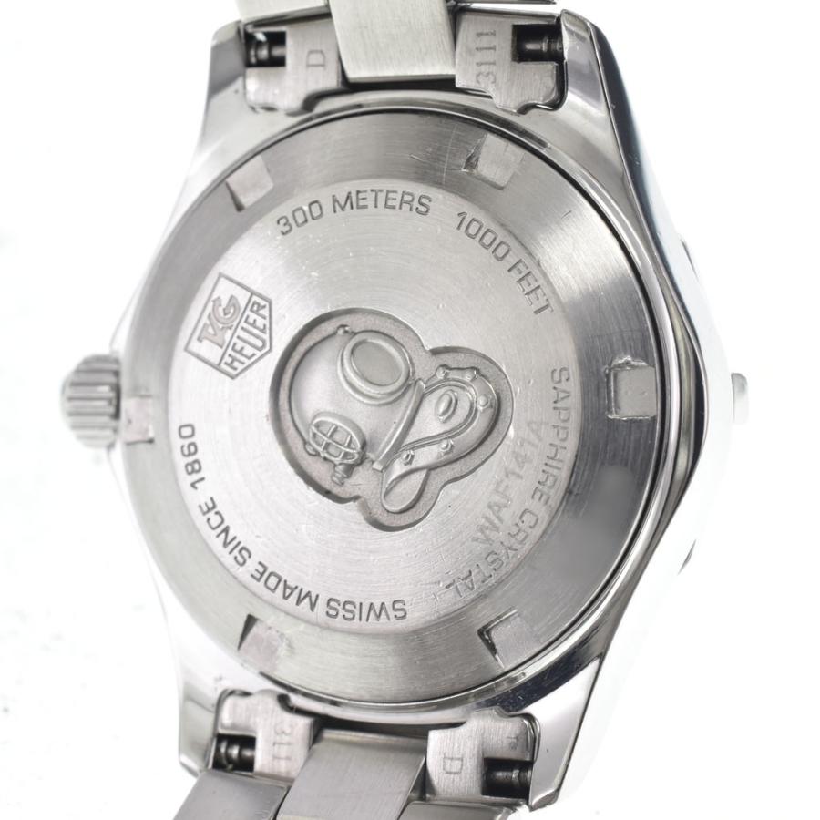 タグホイヤー TAG HEUER WAF141A アクアレーサー 10P ダイヤモンド ピンクシェル クォーツ レディース 良品 腕時計 I#147425の画像