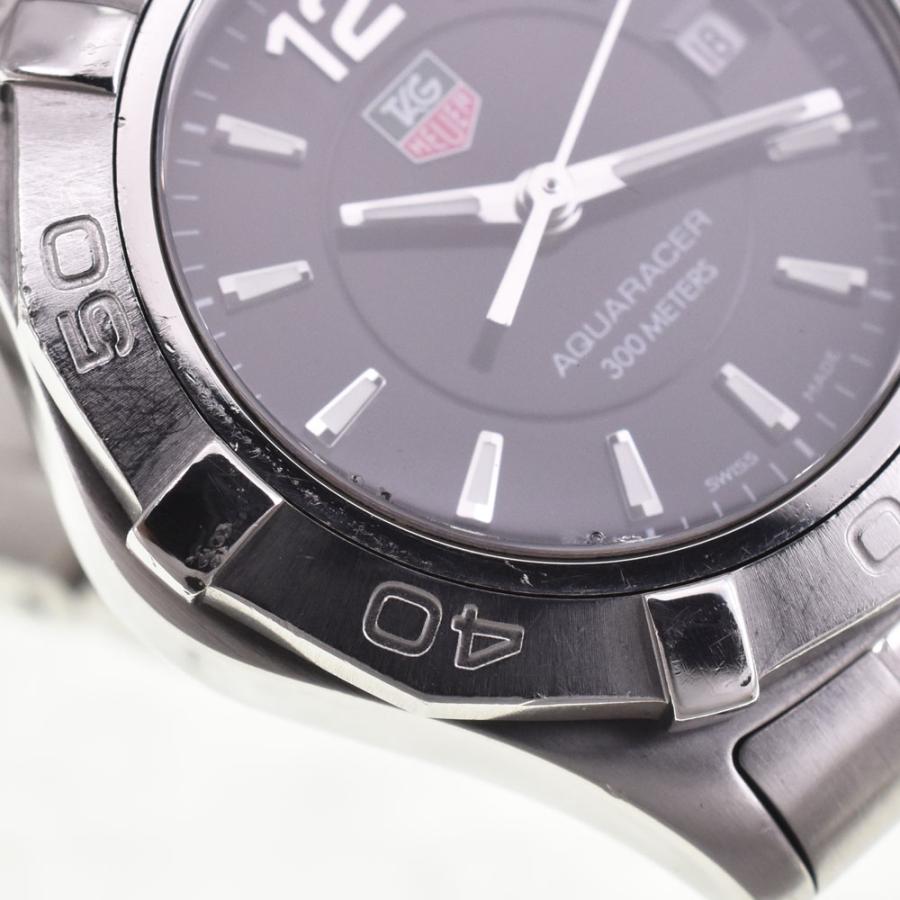 タグホイヤー TAG HEUER WAF141A アクアレーサー ブラック クォーツ レディース 良品 保証書付き 腕時計 I#147428の画像