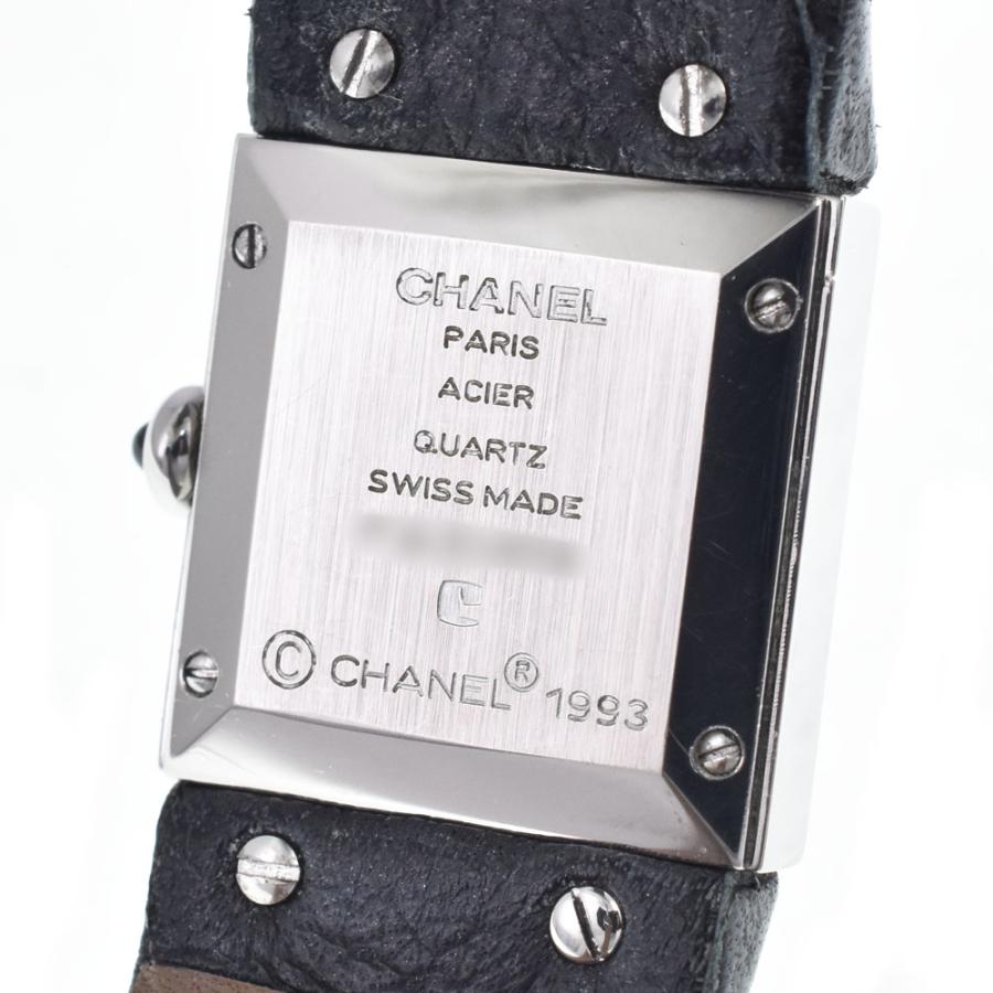 361 稼働　CHANEL 時計　マトラッセ レディース ブラック　スクエア CHANEL（シャネル） CHANEL H0116 マトラッセ ブラック クォーツ