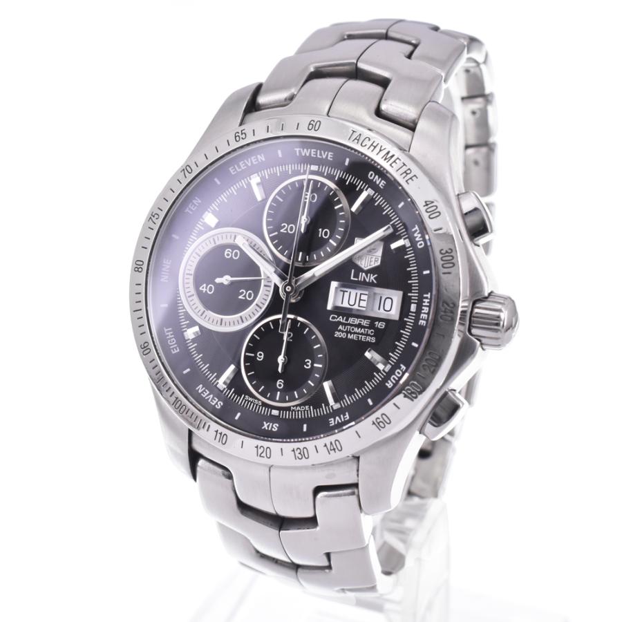 タグホイヤー TAG HEUER CJF211A リンク キャリバー16 ブラック 自動巻き メンズ 腕時計 I#147661の画像