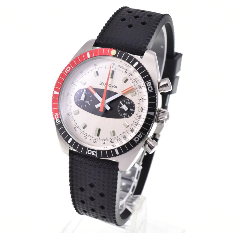 ブローバ BULOVA 98A252 アーカイブシリーズ サーフボード クロノ ベージュ クォーツ メンズ 美品 内箱・保証書付き 腕時計 G#147710の画像
