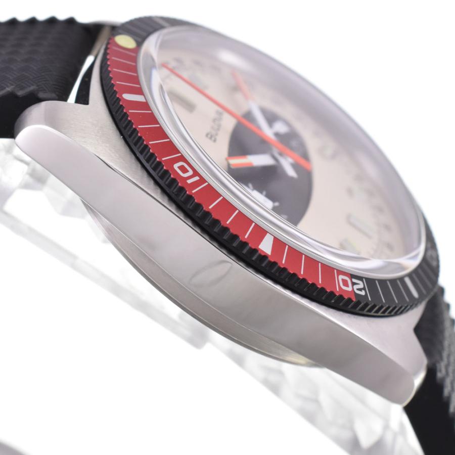 ブローバ BULOVA 98A252 アーカイブシリーズ サーフボード クロノ ベージュ クォーツ メンズ 美品 内箱・保証書付き 腕時計 G#147710の画像