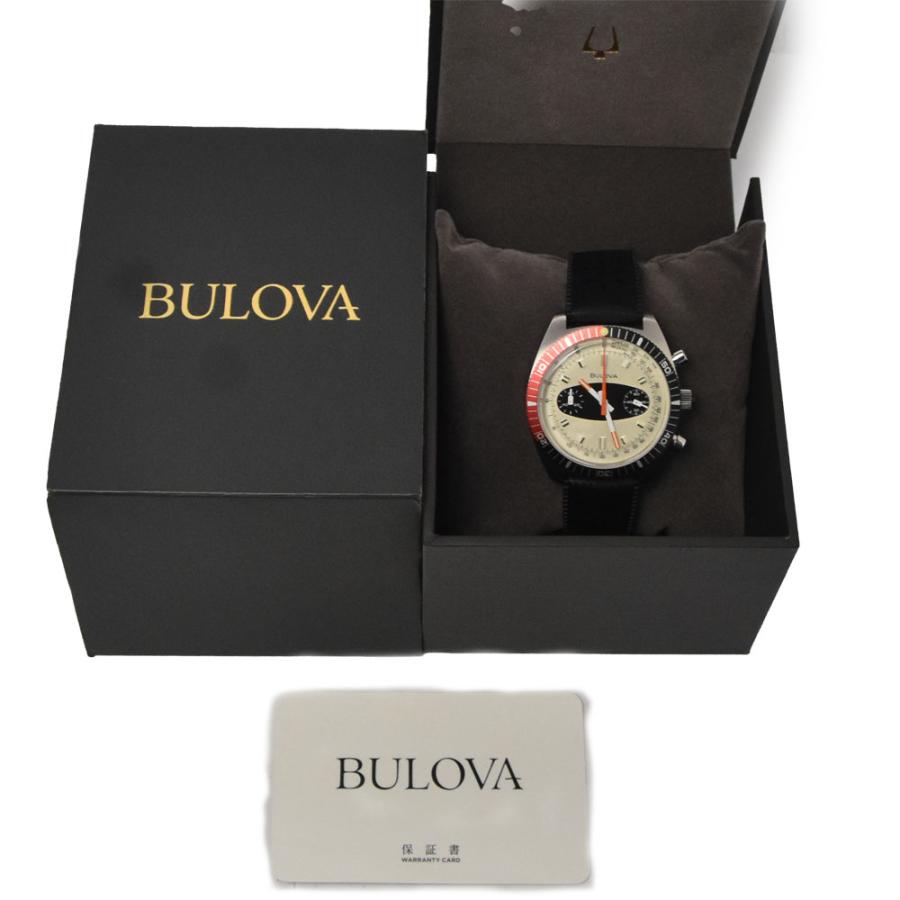 ブローバ BULOVA 98A252 アーカイブシリーズ サーフボード クロノ ベージュ クォーツ メンズ 美品 内箱・保証書付き 腕時計 G#147710の画像