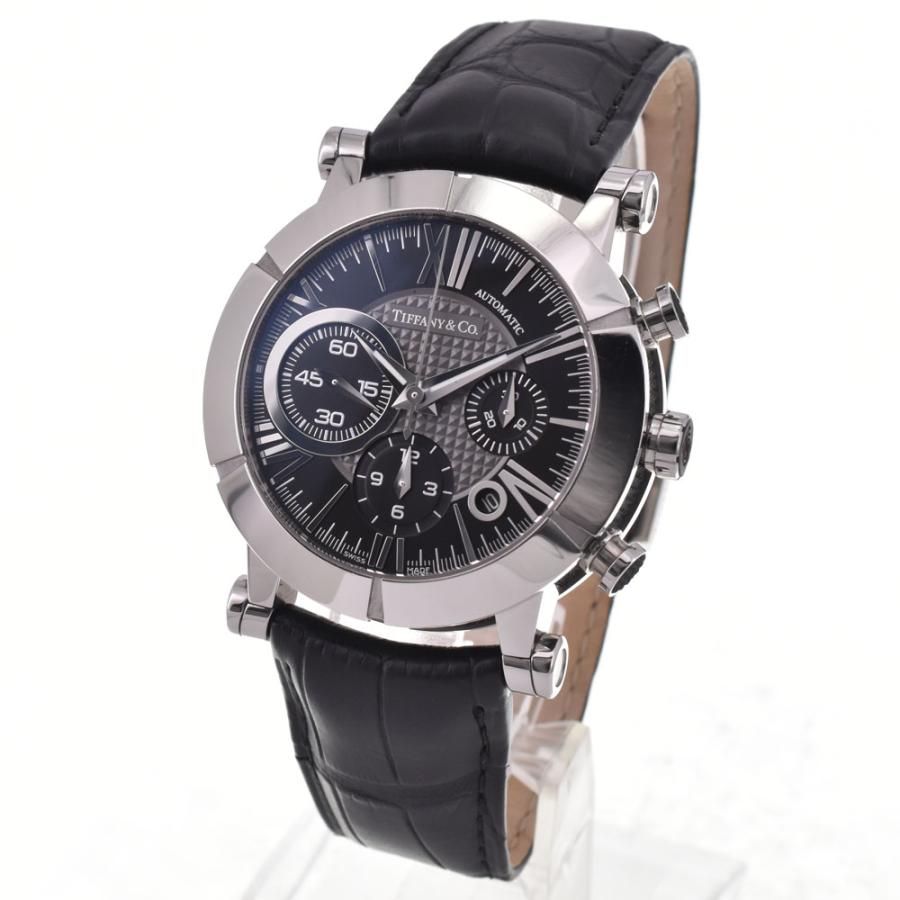 ティファニー TIFFANY&Co. Z1000.82.12A10A71A アトラス ジェンド クロノグラフ デイト ブラック 自動巻き メンズ 良品 腕時計 H#147757の画像