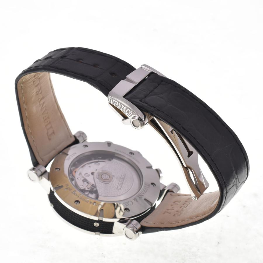 ティファニー TIFFANY&Co. Z1000.82.12A10A71A アトラス ジェンド クロノグラフ デイト ブラック 自動巻き メンズ 良品 腕時計 H#147757の画像